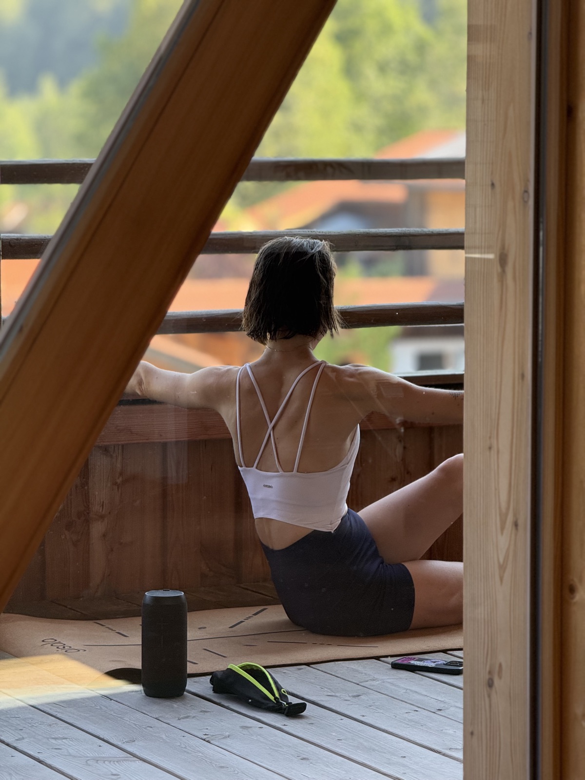 Morgen-Session mit Blick ins Tal